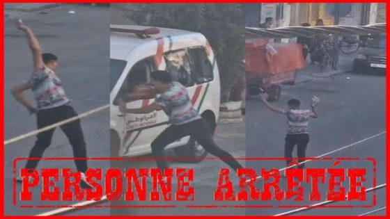 أمن يلا يتفاعل مع فيديو يظهر مختل عقلي يلحق خسائر بسيارة للأمن الوطني