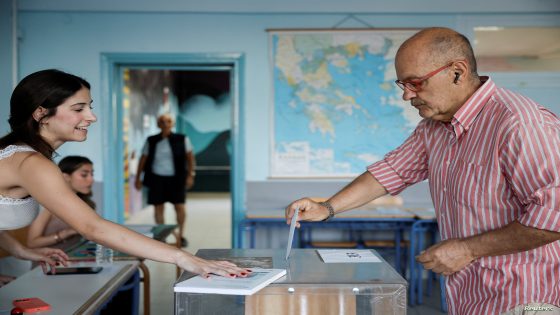 A man votes at a polling station, during the European Union's parliamentary elections, in Athens, Greece, June 9, 2024. REUTERS/Louiza Vradi