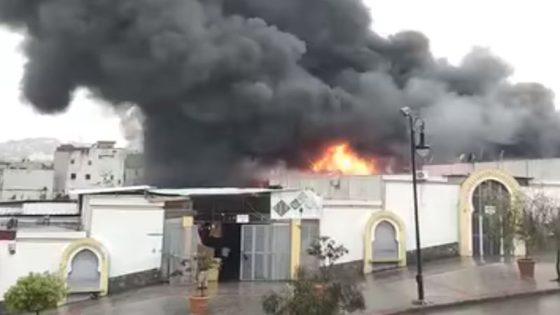 طنجة.. اندلاع حريق في سوق القرب بني مكادة