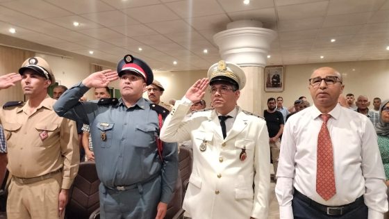 مراسيم حفل الاستماع للخطاب الملكي بمقر جماعة عين البيضاء بمناسبة الذكرى السادسة والعشرين لعيد العرش المجيد
