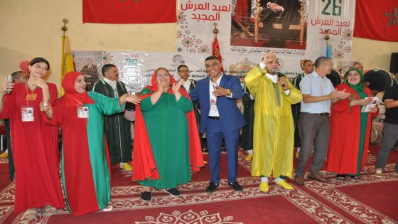 احتفال بهيج بحي المسيرة بمناسبة عيد العرش المجيد