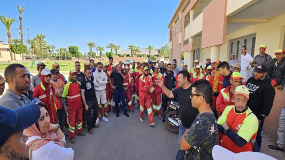 خنيفرة: مبادرة جماعية تنهي معاناة عمال النظافة بعد أزمة “أوزون”