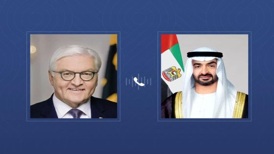 الرئيس الإماراتي ونظيره الألماني يبحثان التطورات الإقليمية الأخيرة