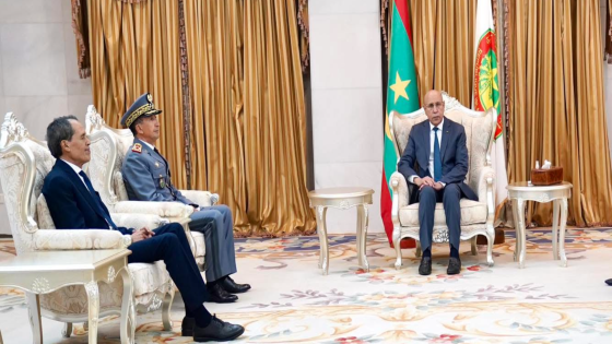 الرئيس الموريتاني يستقبل الفريق أول محمد بريظ