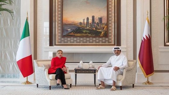 أمير قطر ورئيسة الوزراء الإيطالية يبحثان بالدوحة مستجدات الأوضاع الإقليمية والدولية