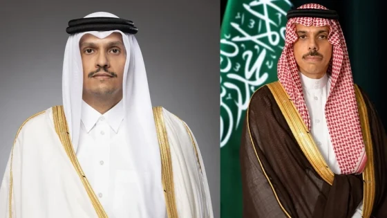 رئيس الوزراء وزير الخارجية القطري يبحث مع وزير الخارجية السعودي التنسيق المشترك لخفض التصعيد في المنطقة