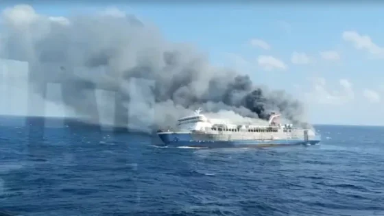 خمسة قتلى و41 مفقودا في حريق بعبّارة في إندونيسيا