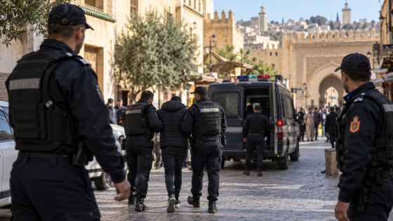 صورة توضيحية مولدة لتدخل أمني في مدينة فاس ولا توثق الواقعة الفعلية