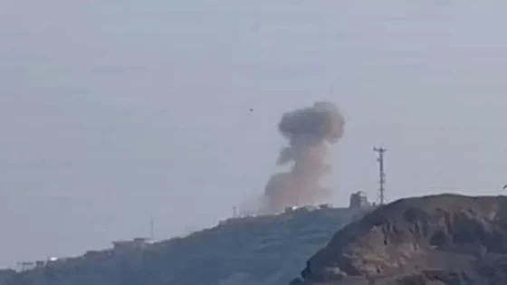 تصاعد الدخان في محيط قصر معاشيق بعدن